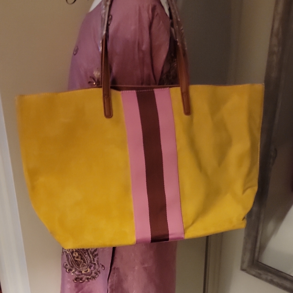 Yellow and Pink Tote Bag
